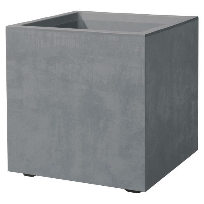 Deroma 9H82ZSZ217 Maceta Cubo Millennium R Autorriego Gris Ceniza 25 cm