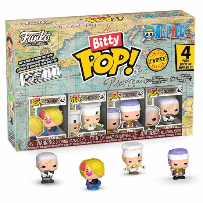 Blister 4 figuras Bitty POP One Piece Sanji 1