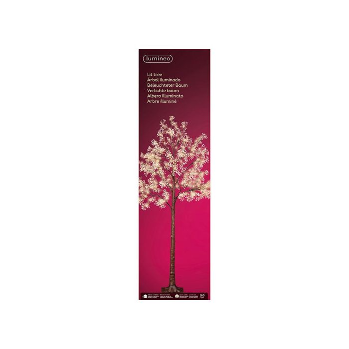 Lumineo Árbol LED Gypsophila Purpurina IP44 180cm 180 LEDs - Interior/Exterior 1