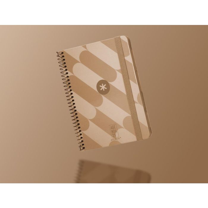 Agenda Espiral Antartik Pattern A6+ 2025 Semana Vista Color Rosa Nude Papel 80 gr 9