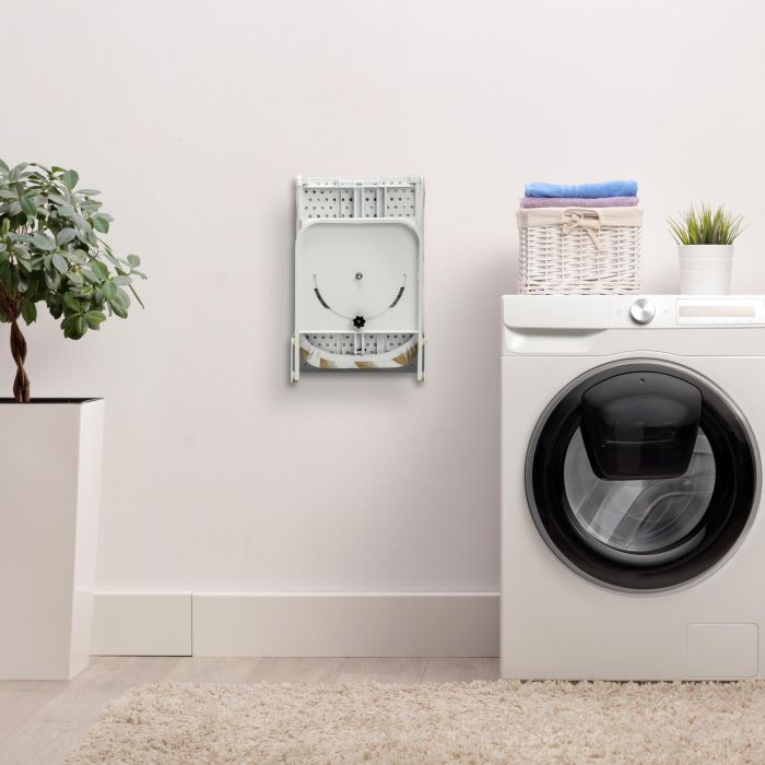 Emuca Tabla de planchar plegable a pared Iron Wall, giratoria 180º, Acero y Madera, Blanco 1 Emuca Tabla de planchar plegable a pared Iron Wall, giratoria 180º, Acero y Madera, Blanco 1