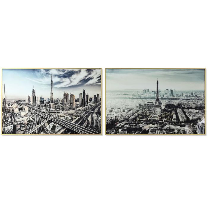 Cuadro DKD Home Decor Ciudad 120 x 4 x 80 cm Loft (2 Unidades) Cuadro DKD Home Decor Ciudad 120 x 4 x 80 cm Loft (2 Unidades)