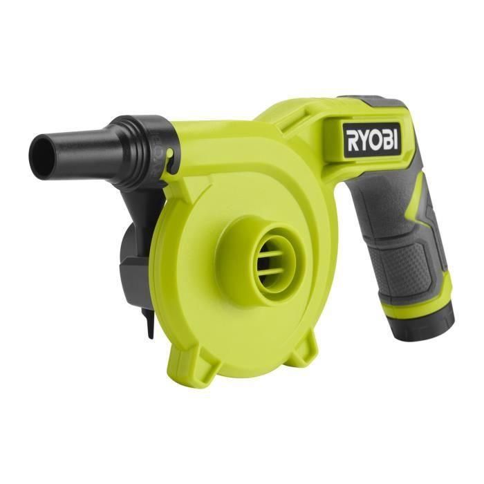 Bomba/desinfladora de aire RYOBI - 4V - Alto caudal: 200 l/min - Incluye 3 boquillas de inflado 1 Bomba/desinfladora de aire RYOBI - 4V - Alto caudal: 200 l/min - Incluye 3 boquillas de inflado 1