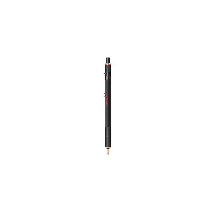 Rotring 800 Bolígrafo de Bola Retráctil Negro Tinta Negra Punta M en Caja de Regalo