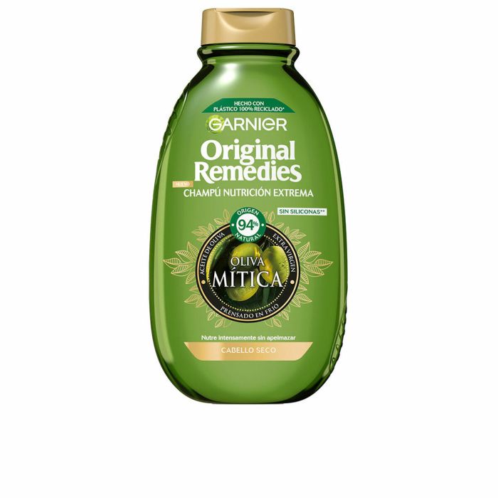 Garnier Original Remedies Champú Oliva Mítica Nutritivo e Hidratante para Cabello Seco y Sensibilizado con Aceite de Oliva 400 ml