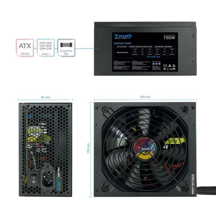 Fuente Alimentacion Tooq Tqapolo - 750Sp Atx 750 W 3 Fuente Alimentacion Tooq Tqapolo - 750Sp Atx 750 W 3