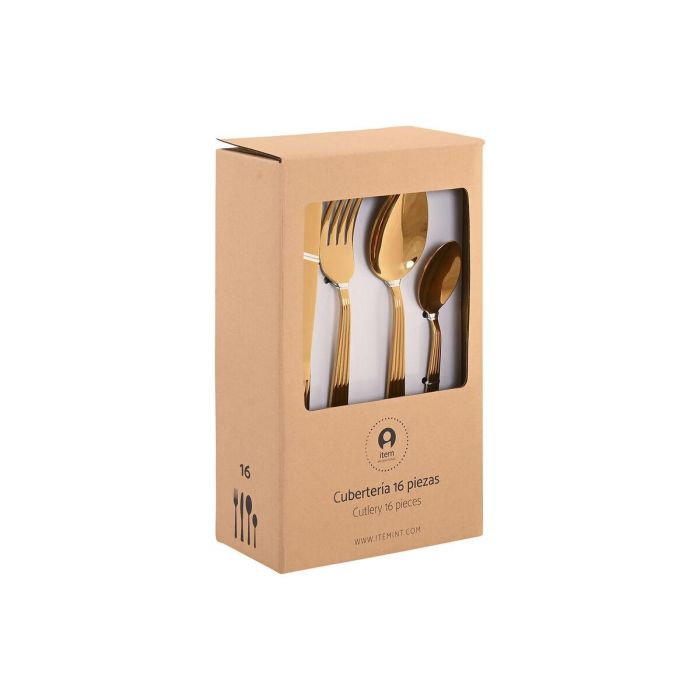 Cuberteria Basicos DKD Home Decor Dorado 7 x 24 x 15 cm Set de 16 1 Cuberteria Basicos DKD Home Decor Dorado 7 x 24 x 15 cm Set de 16 1