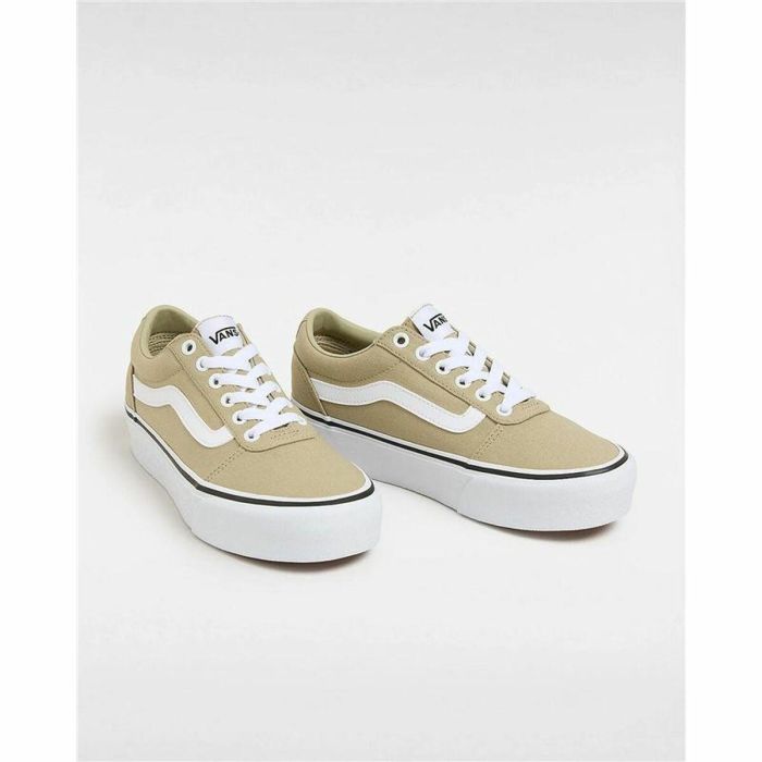 Zapatillas Casual de Mujer Vans Ward Platform Cnvs Elm Beige Marrón claro 2