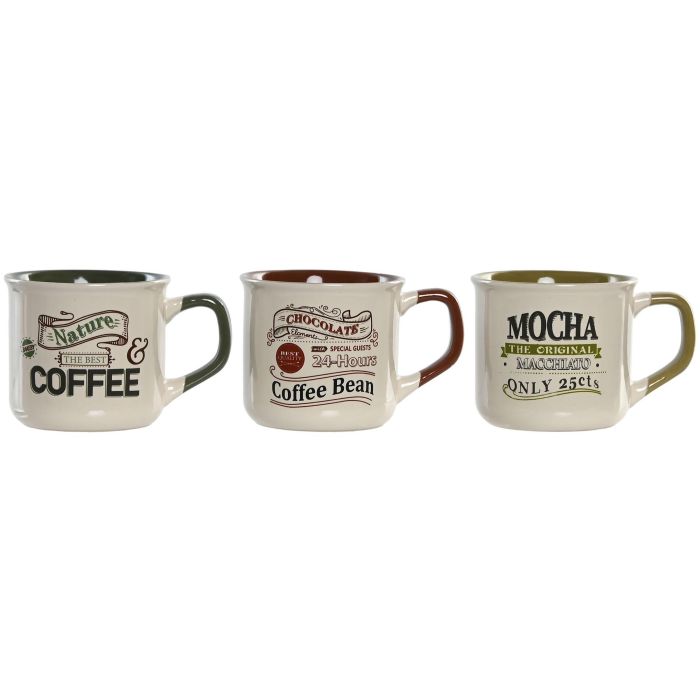 Taza Vintage DKD Home Decor Verde Blanco 7.6 x 6.5 x 10 cm (12 Unidades) Taza Vintage DKD Home Decor Verde Blanco 7.6 x 6.5 x 10 cm (12 Unidades)