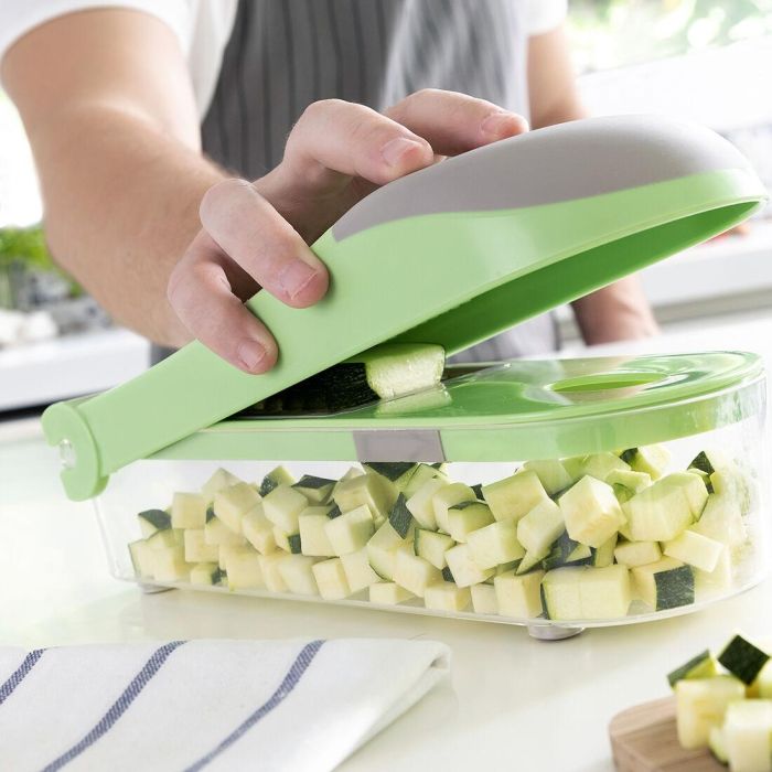 Cortador de Verduras, Rallador y Mandolina con Recetas y Accesorios 7 en 1 Choppie Expert InnovaGoods 8 Cortador de Verduras, Rallador y Mandolina con Recetas y Accesorios 7 en 1 Choppie Expert InnovaGoods 8