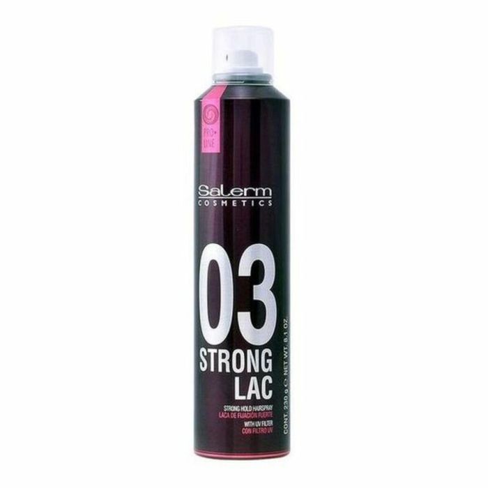 Salerm STRONG LAC 03 Laca Fijación Intensa Spray 300 ml con Filtro Solar UV