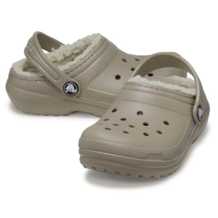 Zuecos Crocs Classic Lined Clog K Marrón S 2