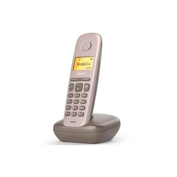 Gigaset S30852-H2802-D204 Teléfono Inalámbrico A170 Marrón con Pantalla Iluminada, Modo ECO DECT y Identificador de Llamada