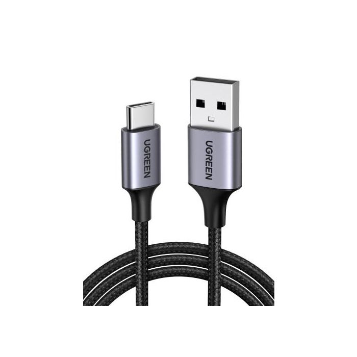 UGREEN 60126 Cable USB C a USB A de 1m, Carga Rápida 3A, Negro/Gris 1