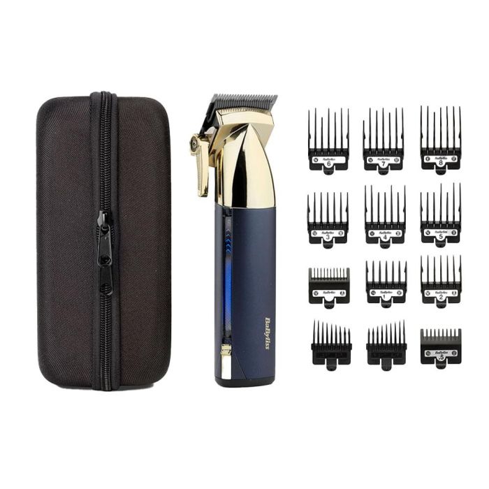 Babyliss Cortapelos inalámbrico con cuchillas de acero japonés, 10 peines guía y mango de metal Babyliss Cortapelos inalámbrico con cuchillas de acero japonés, 10 peines guía y mango de metal