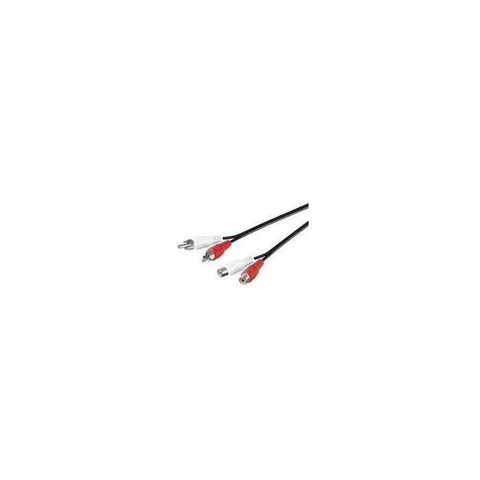 MicroConnect Stereo RCA Extension Cable; 2 x RCA male to RCA female, 5 m MicroConnect Stereo RCA Extension Cable; 2 x RCA male to RCA female, 5 m