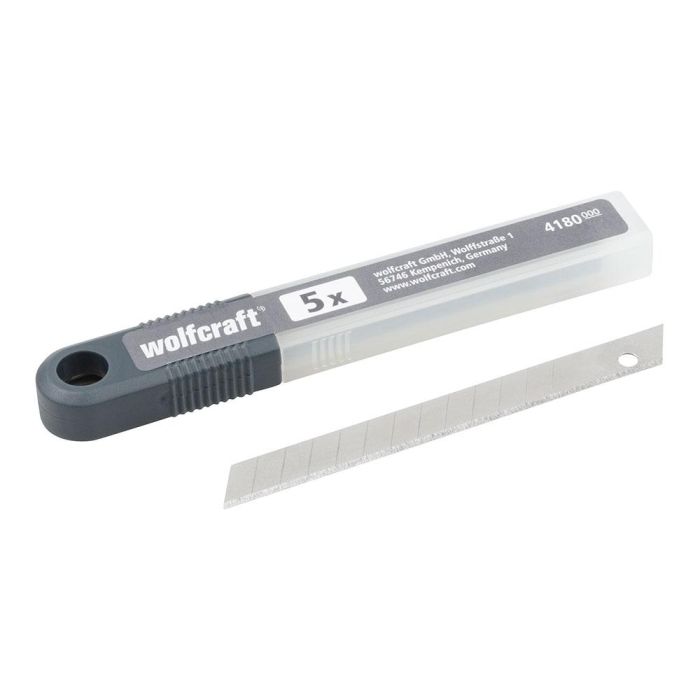 Wolfcraft 4180000 Set 5 cuchillas para cútter 13 segmentos 9 mm x 0.5 mm 0 Wolfcraft 4180000 Set 5 cuchillas para cútter 13 segmentos 9 mm x 0.5 mm 0