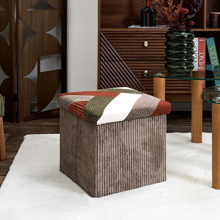 Caja-Puf Plegable Scott Patchw Home Deco Factory 1