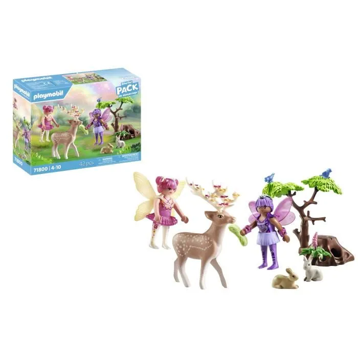 Playmobil Starter Pack Hadas Con Animales Del Bosque 71800