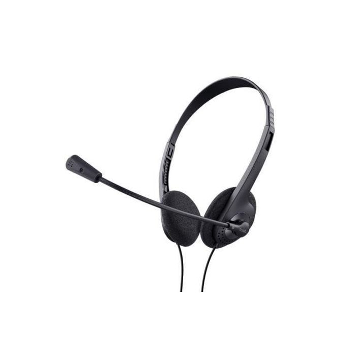 Trust Auriculares Basic Estéreo con Jack 3.5 mm, Ultraligeros, Micrófono Flexible Ajustable, Negro Trust Auriculares Basic Estéreo con Jack 3.5 mm, Ultraligeros, Micrófono Flexible Ajustable, Negro