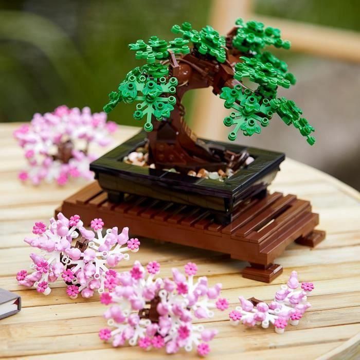 LEGO 10281 Creator Expert Bonsai Kit de Construcción Botánico para Adultos, Hobby Creativo DIY con Flores de Cerezo Intercambiables 1