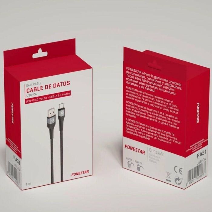 Cable USB FONESTAR USB-CA 1 m 1 Cable USB FONESTAR USB-CA 1 m 1