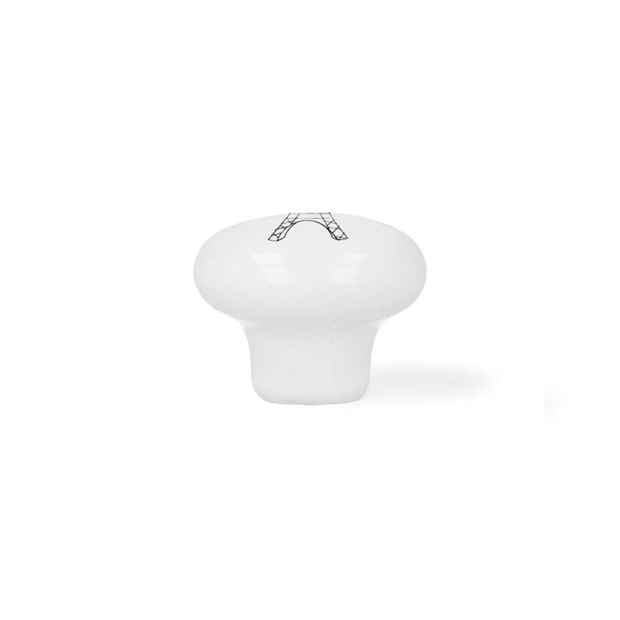 Rei e816 - Blister con 4 pomos redondos para mueble de porcelana, estilo clásico, acabado ilustrado, Ø40mm 1