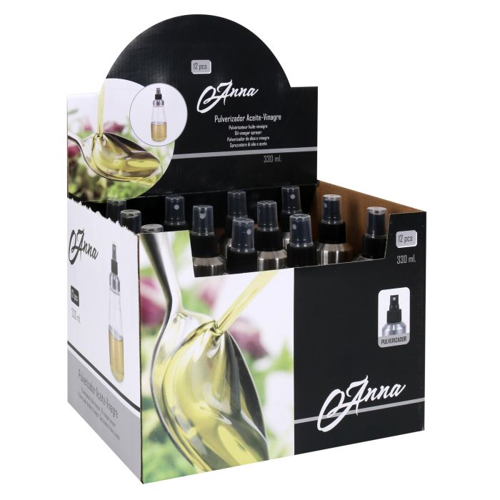 Anna Aceitera Vinagrera Spray 330 ml, 6.8 x 20.5 x 6.8 cm (12 Unidades) 3