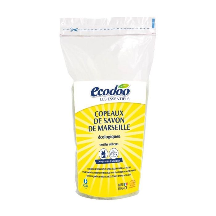 ECODOO Jabón de Marsella en Copos 1kg - Certificado EcoCert para Ropa Delicada y Bebés