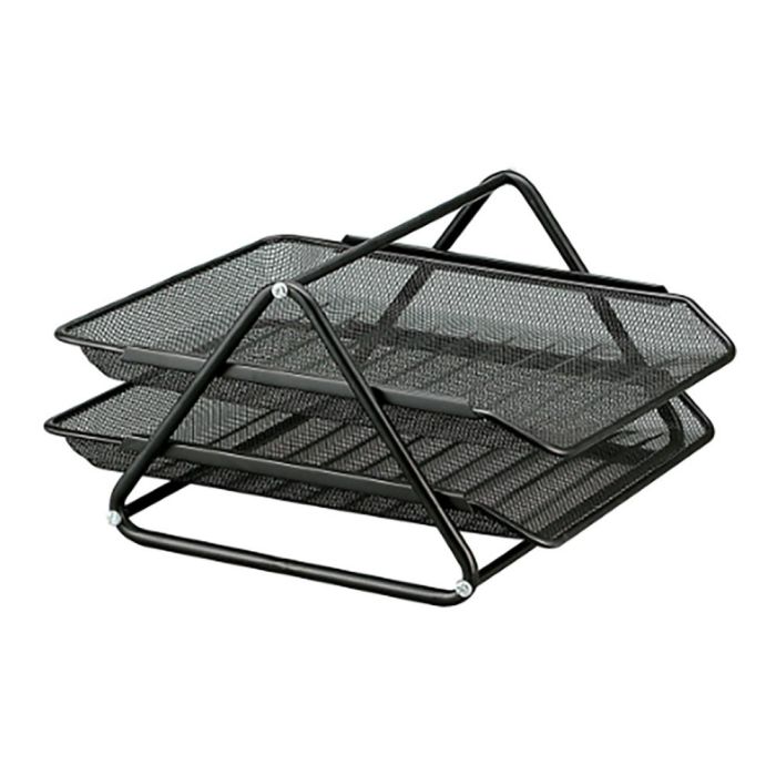 Bandeja Sobremesa Metalica Q-Connect Rejilla Gxa100 Negra 2 Bandejas Movibles 300x185x350 mm 2 Bandeja Sobremesa Metalica Q-Connect Rejilla Gxa100 Negra 2 Bandejas Movibles 300x185x350 mm 2
