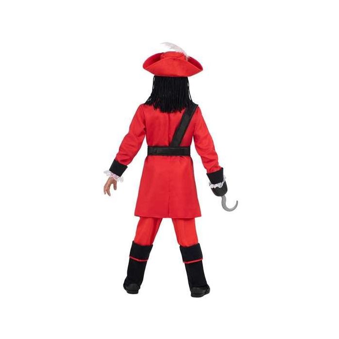 Disfraz garfio sombrero con peluca textil, chaqueta, cuello, garfio, pantalón, cinturón y polainas talla 7-9 y 3 Disfraz garfio sombrero con peluca textil, chaqueta, cuello, garfio, pantalón, cinturón y polainas talla 7-9 y 3