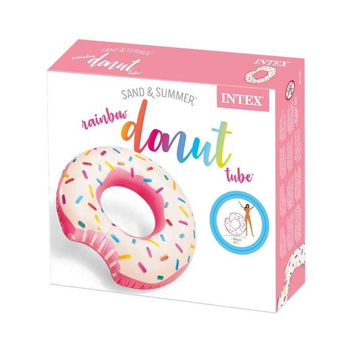 Flotador rueda donut rosa bocado 94x23 cm (+ 9 años) - modelos surtidos 3 Flotador rueda donut rosa bocado 94x23 cm (+ 9 años) - modelos surtidos 3