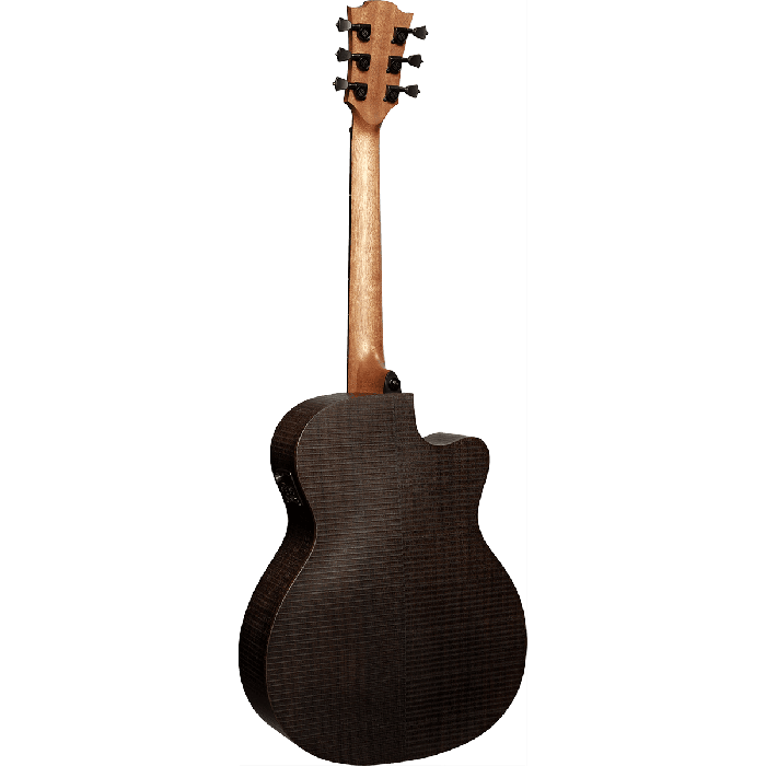 LAG Guitarra Acústica Auditorium Cutway A/E Natural Satinado Electroacústica Folk Zurdos Tapa Sólida Brankowood 3