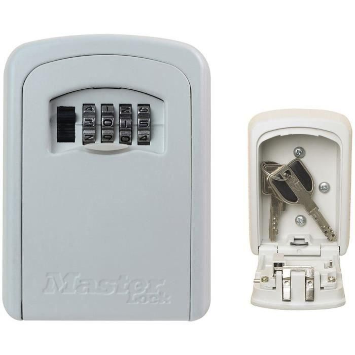 MASTER LOCK Caja de llaves segura - Tamaño M - Blanco - Cofre de llaves - Almacenamiento seguro MASTER LOCK Caja de llaves segura - Tamaño M - Blanco - Cofre de llaves - Almacenamiento seguro