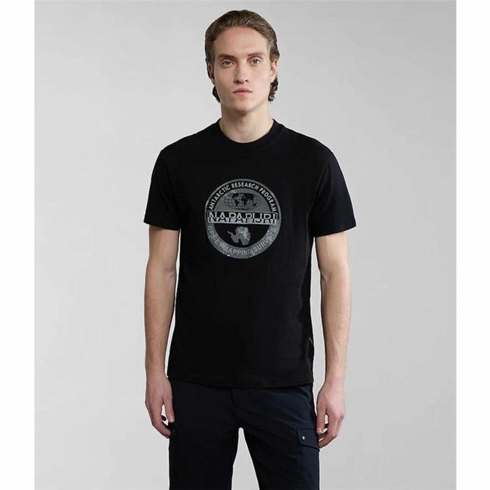 Camiseta de Manga Corta Hombre Napapijri S-Bollo Negro 4 Camiseta de Manga Corta Hombre Napapijri S-Bollo Negro 4