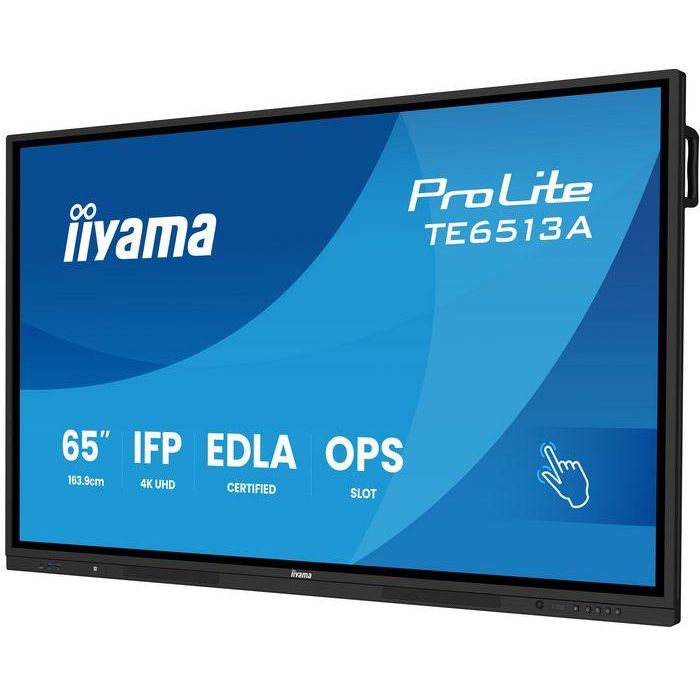iiyama iiWare21E Pantalla Táctil Interactiva 65" 4K UHD IPS Android 14 Google EDLA 40 Puntos PureTouch IR+ Zero Bonding 2