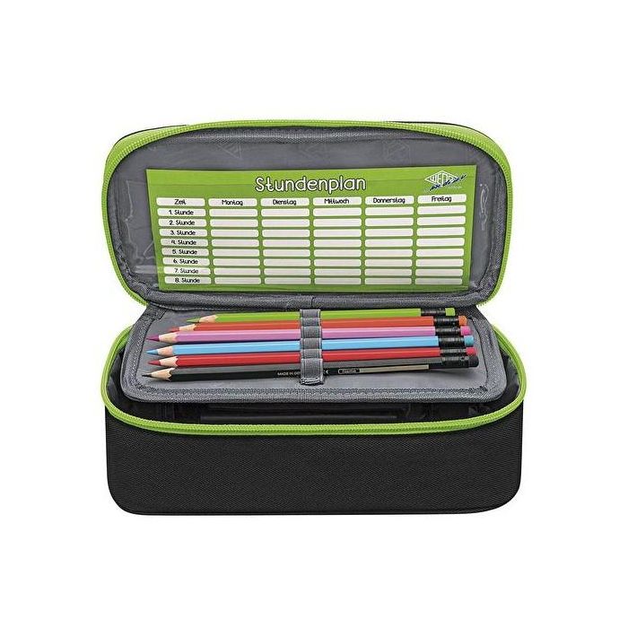 WEDO Mäppchen Schlamperbox schwarz/hellgrün 2 WEDO Mäppchen Schlamperbox schwarz/hellgrün 2