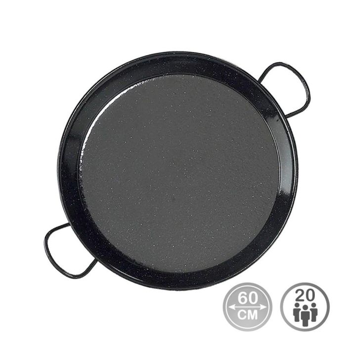 Vaello Paellera Tradicional de Acero Esmaltado Ø60 cm para 20 Personas