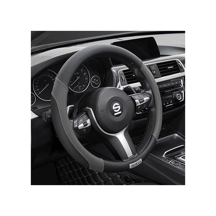 Sparco SPC1113GR Funda Volante Negro-Gris