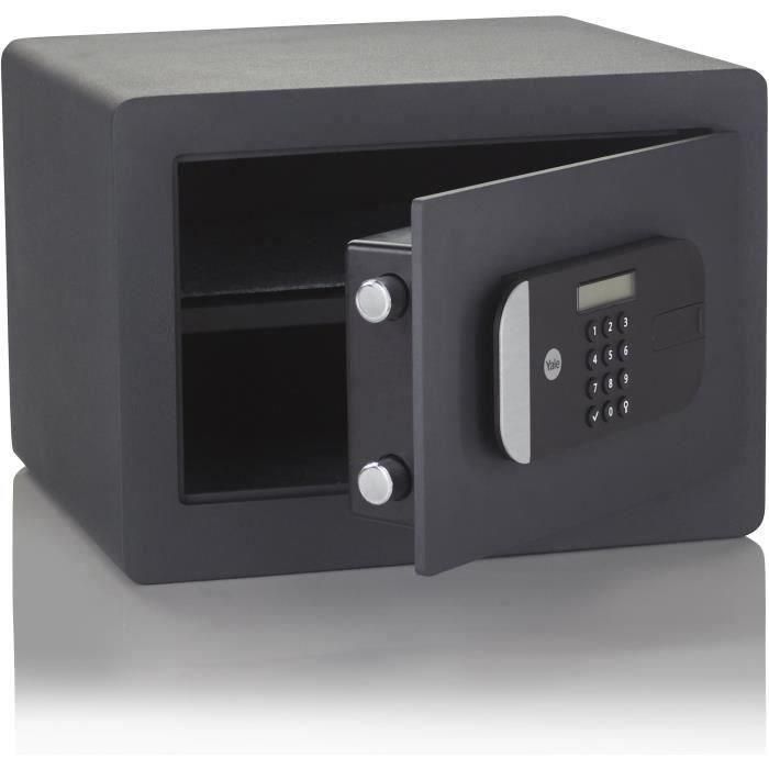 YALE Caja fuerte de alta seguridad, electrónica, H.25 x W.35 x D.30 cm (18.6L), certificada SKG2*, protección antirrobo