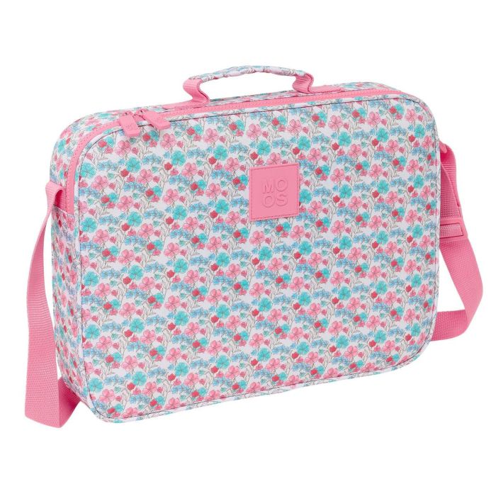 Cartera Escolar Moos Flores Multicolor 38 x 28 x 6 cm
