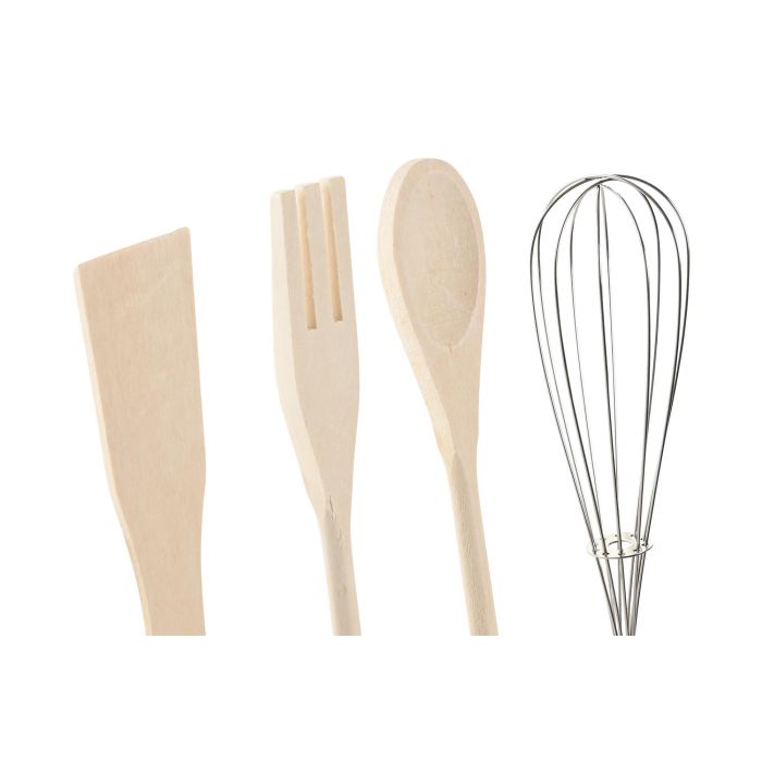 DKD Home Decor Lianfeng 21 Bote Utensilios Gres Rubberwood Set 5 Verde Rosa Gris Oscuro Natural 10x10x14 cm 3