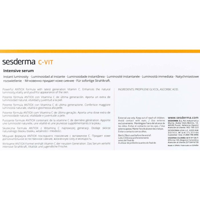Sesderma C-Vit Intensive Serum Ampollas 10 X 2 mL 10 Sesderma C-Vit Intensive Serum Ampollas 10 X 2 mL 10