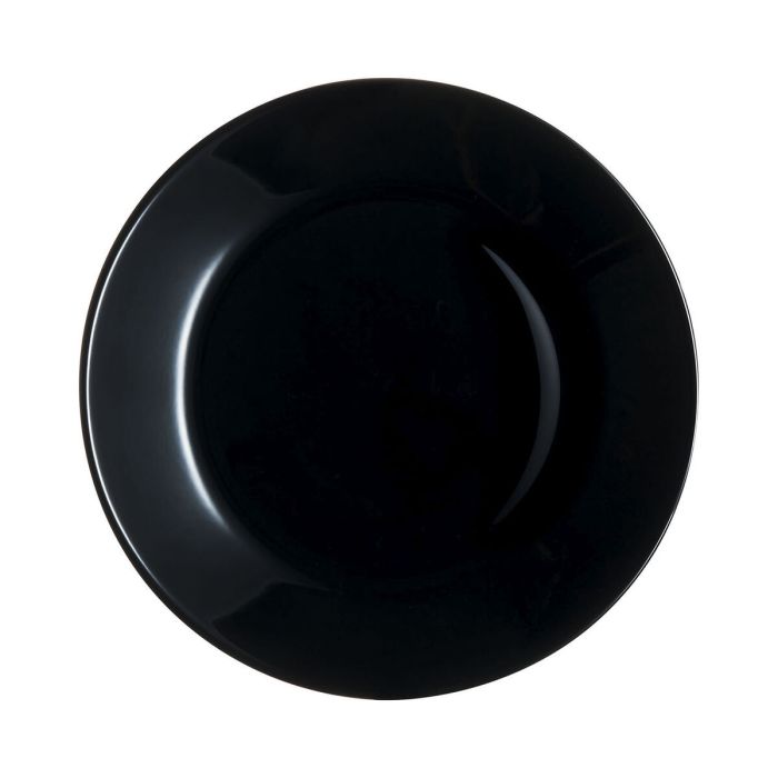 Plato de Postre Luminarc Zelie Negro Negro Vidrio Ø 18 cm (12 Unidades) 2