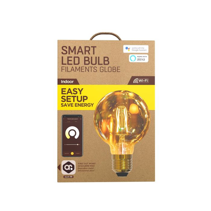 muvit iO bombilla inteligente Filamentos Globo pequeña E27/ 5W/470lm Ambar D80 H120 (Tasa RAEE incl) 1 muvit iO bombilla inteligente Filamentos Globo pequeña E27/ 5W/470lm Ambar D80 H120 (Tasa RAEE incl) 1