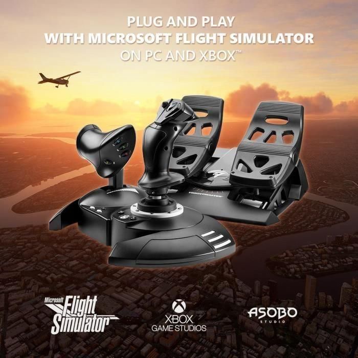 Thrustmaster T.Flight Full Kit X Negro USB Palanca de mando Analógico/Digital PC, Xbox 1 Thrustmaster T.Flight Full Kit X Negro USB Palanca de mando Analógico/Digital PC, Xbox 1