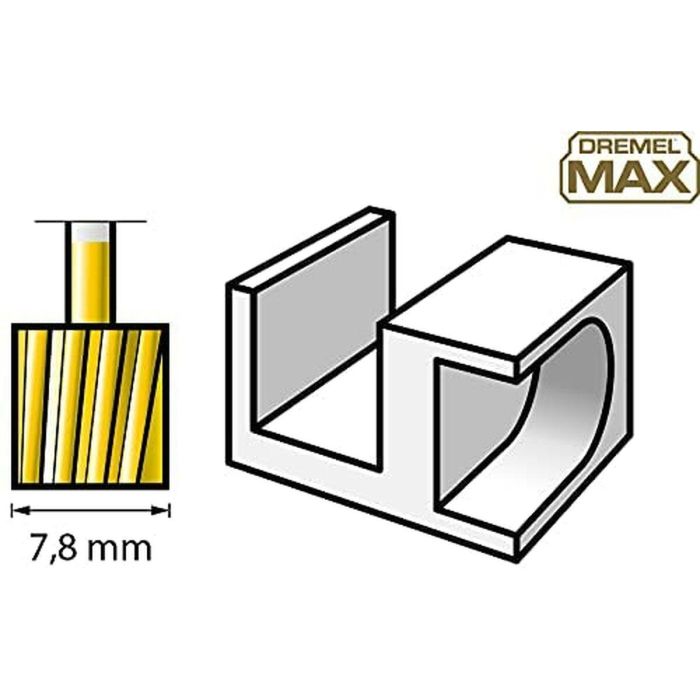 Dremel Max 115DM Juego de 2 Cortadores de Grabado Cilíndricos de Acero ø 7,8 mm de Alta Velocidad con Recubrimiento TiN y Alta Durabilidad 1 Dremel Max 115DM Juego de 2 Cortadores de Grabado Cilíndricos de Acero ø 7,8 mm de Alta Velocidad con Recubrimiento TiN y Alta Durabilidad 1