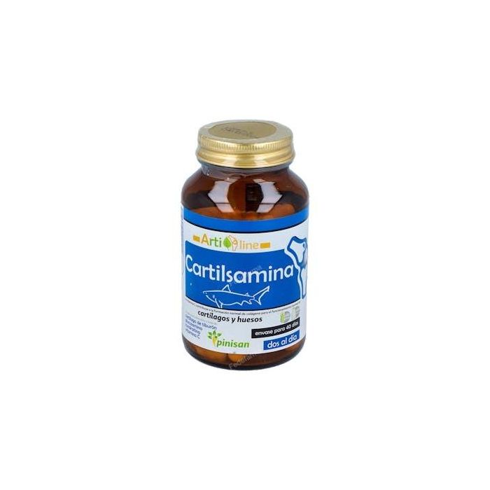 PINISAN Cartílago de Tiburón con Condroitina, Glucosamina y Vitamina C para Huesos y Cartílagos 80 Cápsulas Sin Gluten