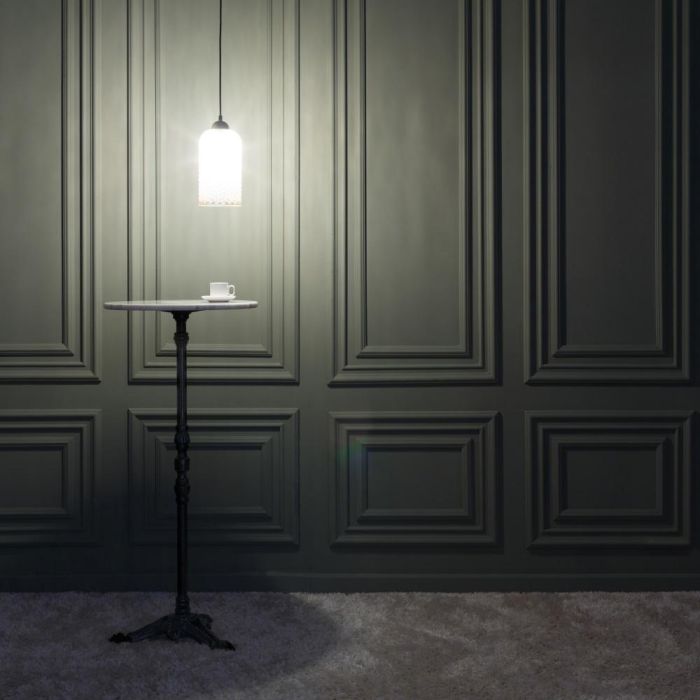 Mesa Alta Blanco-Negro Metal-Mármol 50 X 50 X 110 cm