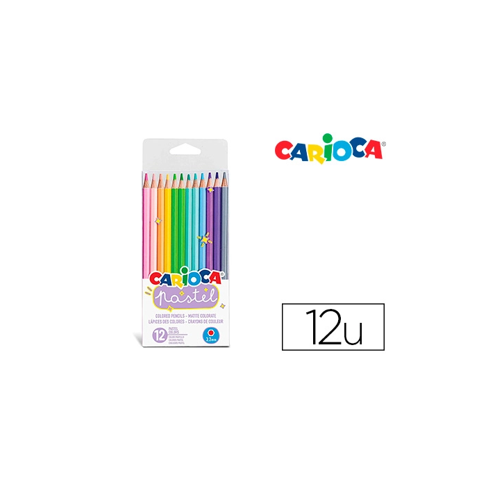 Carioca Lápices de Colores Pastel Blister de 12 Colores Surtidos 0 Carioca Lápices de Colores Pastel Blister de 12 Colores Surtidos 0